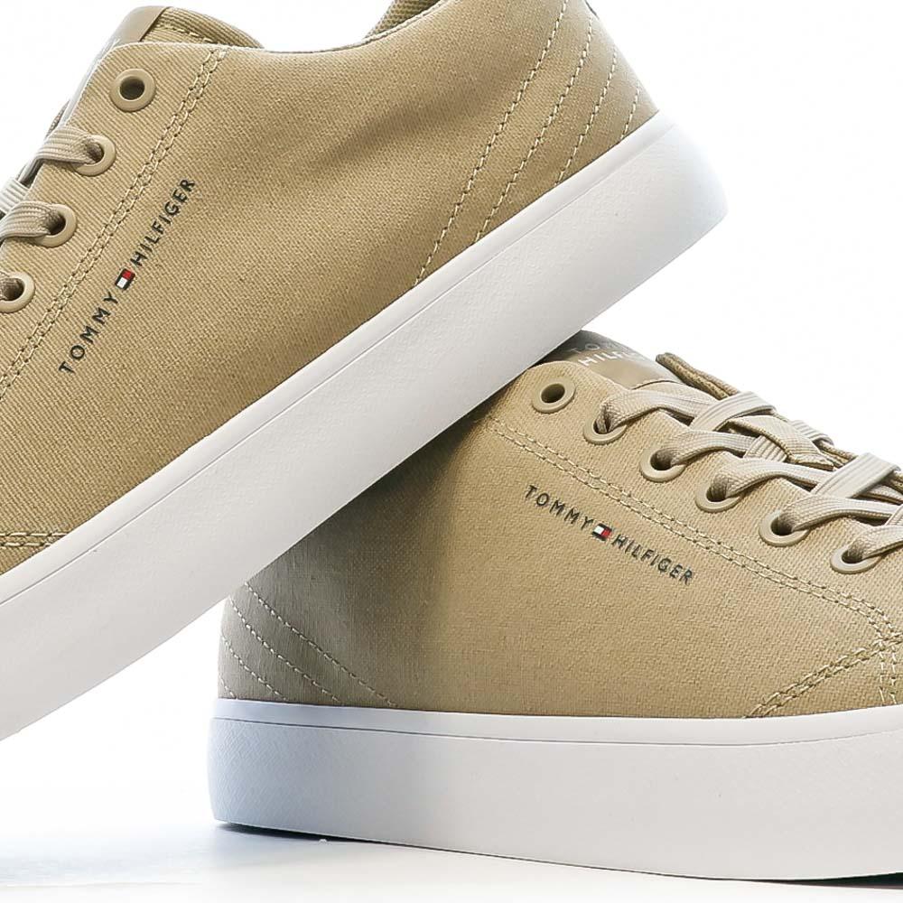 Baskets Beige Homme Tommy Hilfiger Low Canva vue 7