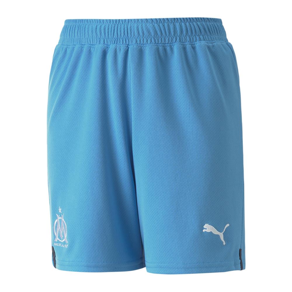 OM Short Bleu Clair Garçon Puma 2022/2023 pas cher