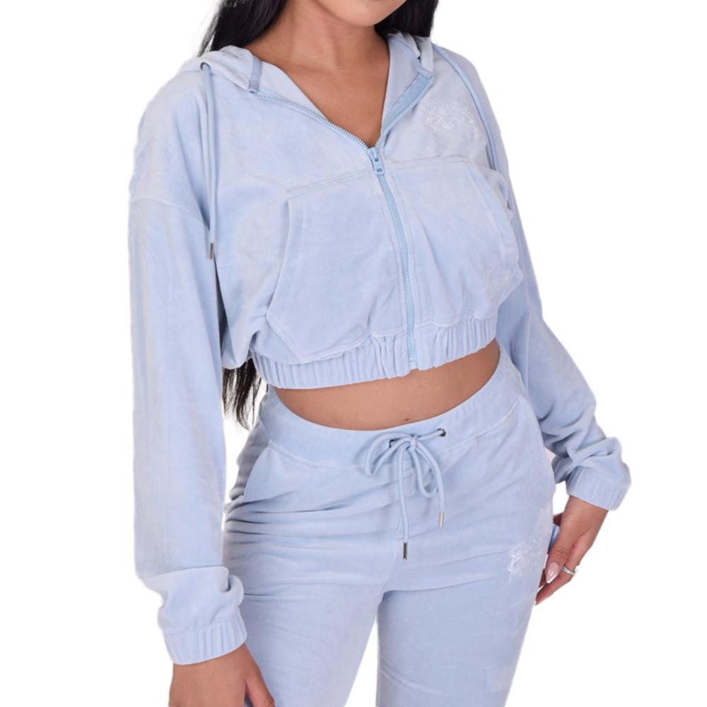 Veste à capuche Bleu Clair Femme Project X Paris Hoodie pas cher