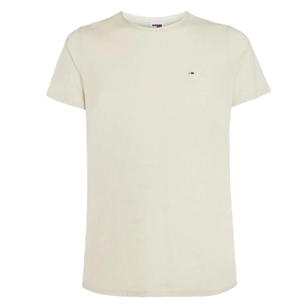 T-shirt Écru Homme Tommy Hilfiger Slim Jaspe pas cher