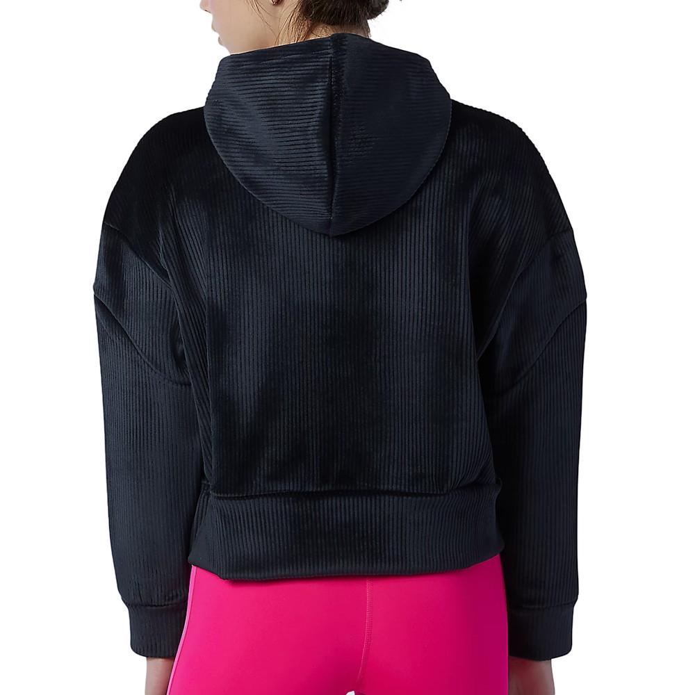 Sweat Noir Velours Femme New Balance Winterized vue 2