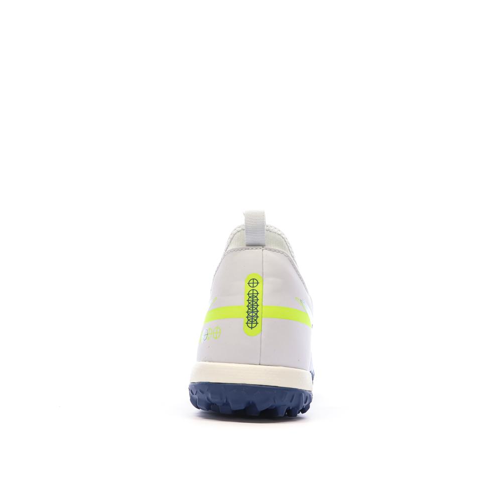 Chaussures de Foot Blanc/Bleu/Jaune Junior Nike Phantom GT2 Academy vue 3