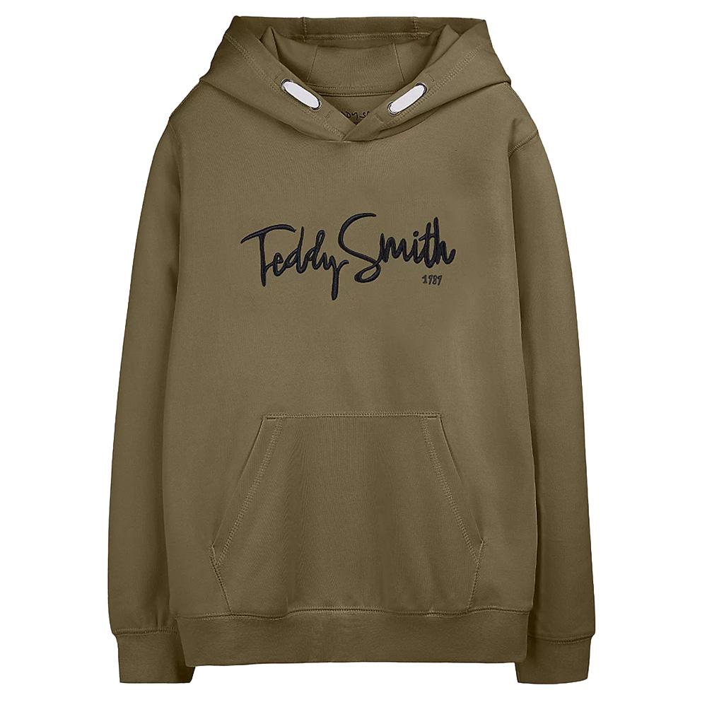 Sweat à Capuche Kaki Garçon Teddy Smith Sevry pas cher