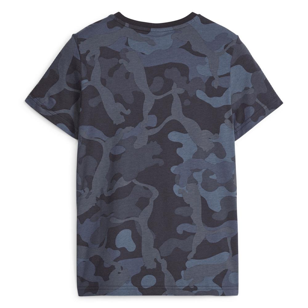 T-shirt Bleu Garçon Puma Camo vue 2