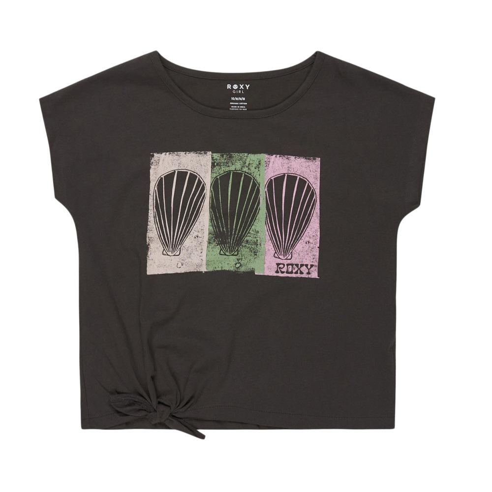 T-shirt Noir Fille Roxy There Is Life Coquillage pas cher