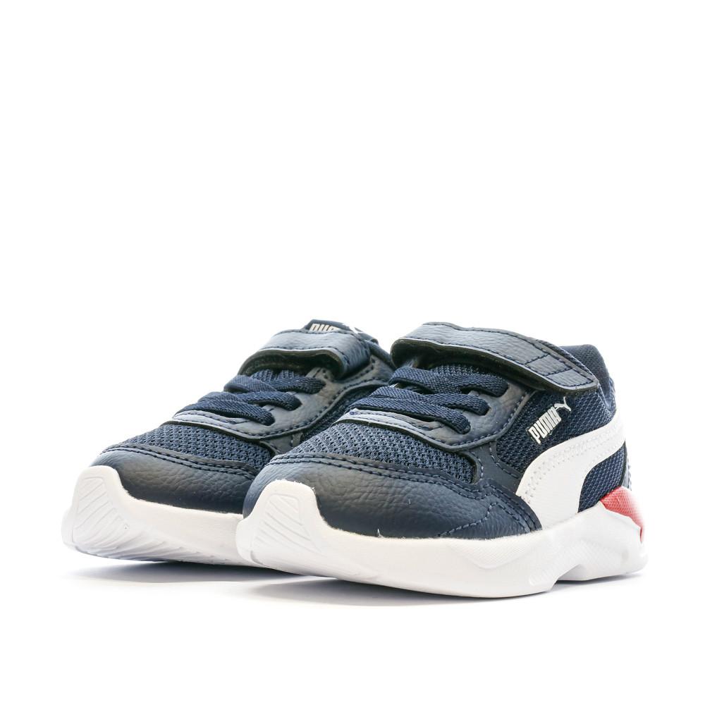Baskets Blanches/Marines/Rouges Garçon Puma X-ray Speed Lite vue 6