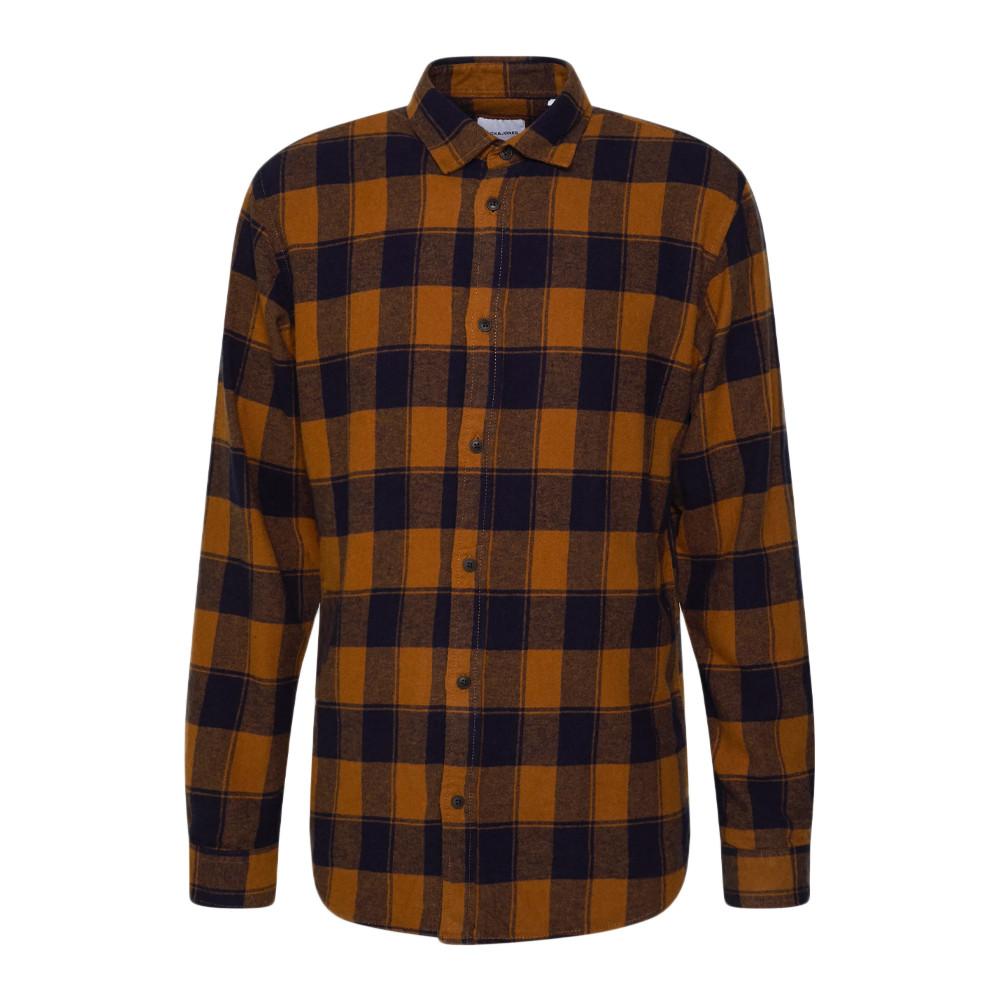 Chemise à Carreaux Vichy Marron Garçon Jack and Jones pas cher