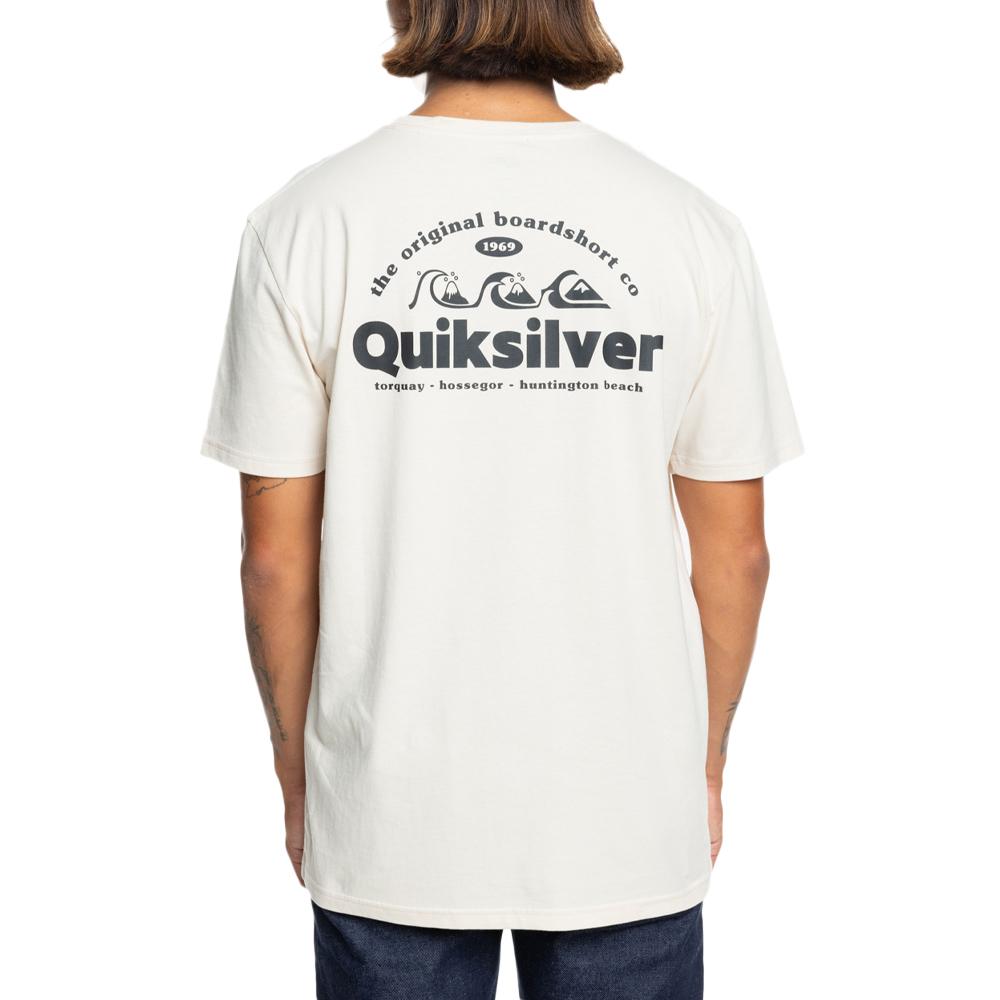 T-shirt Beige/Noir Homme Quiksilver Injection vue 2