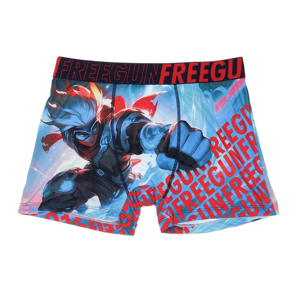 Boxer Noir/Rouge/Bleu à Imprimés Homme Freegun POW pas cher