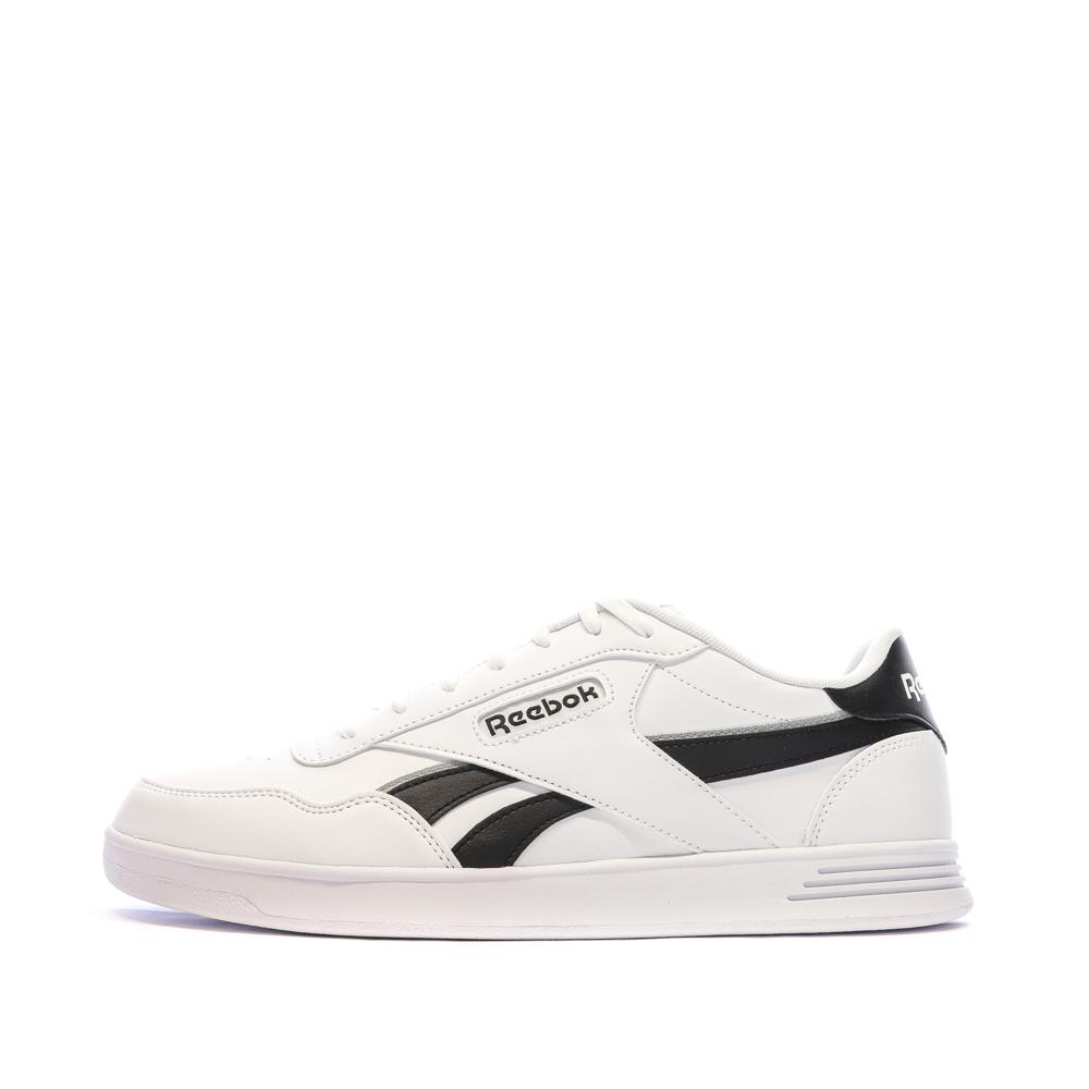Baskets Blanc/Noir Homme Reebok Court Advance Vegan pas cher