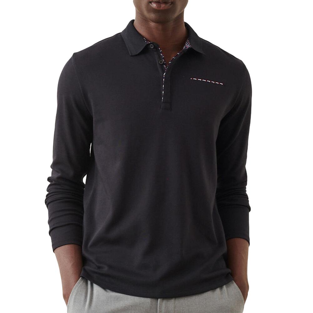 Polo Noir Home Teddy Smith Ventura pas cher