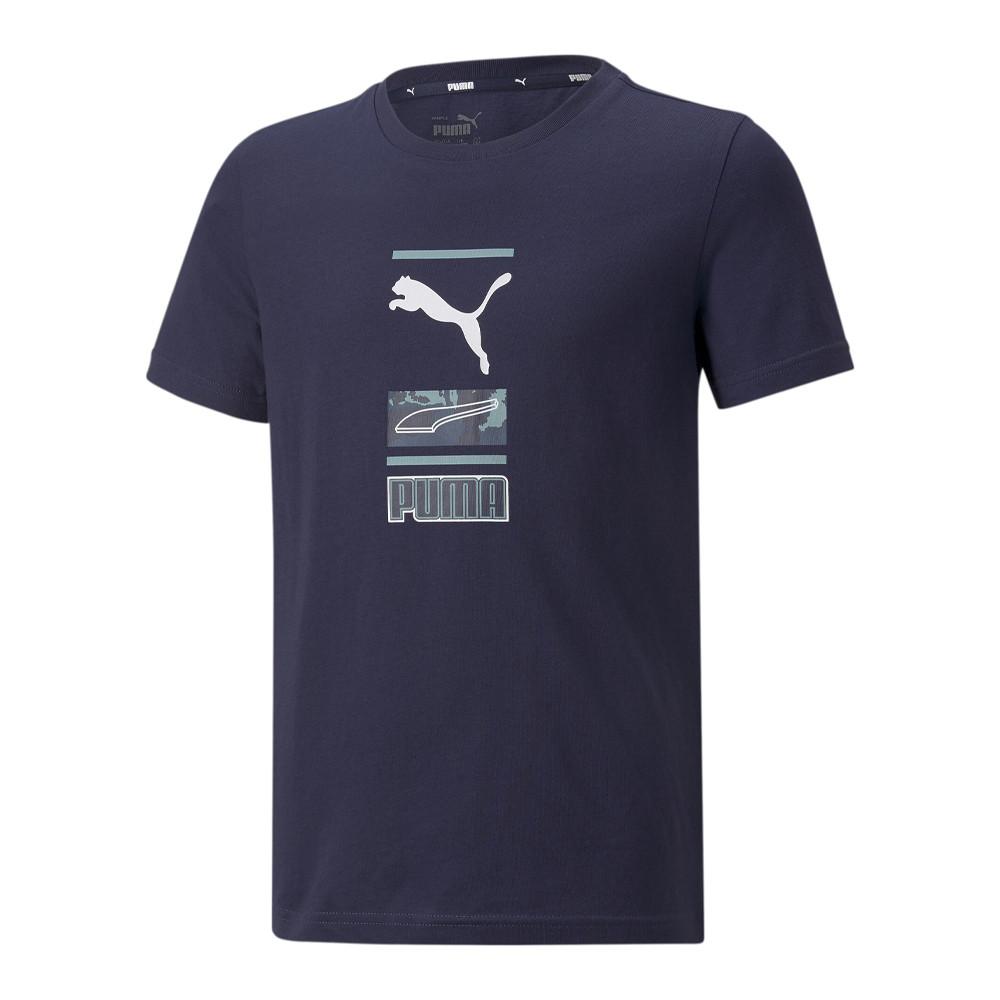 T-shirt Marine Garçon Puma Alpha pas cher