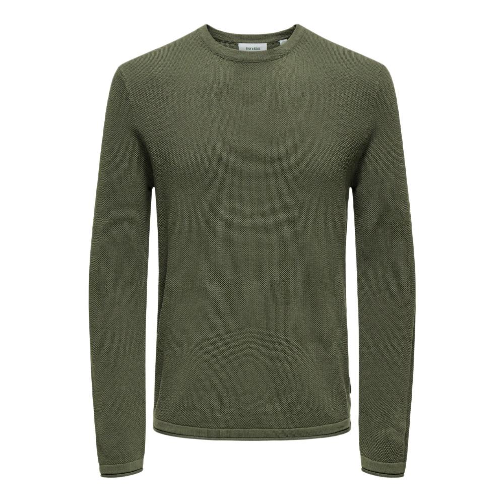 Pull Kaki Homme Only & Sons Felix pas cher