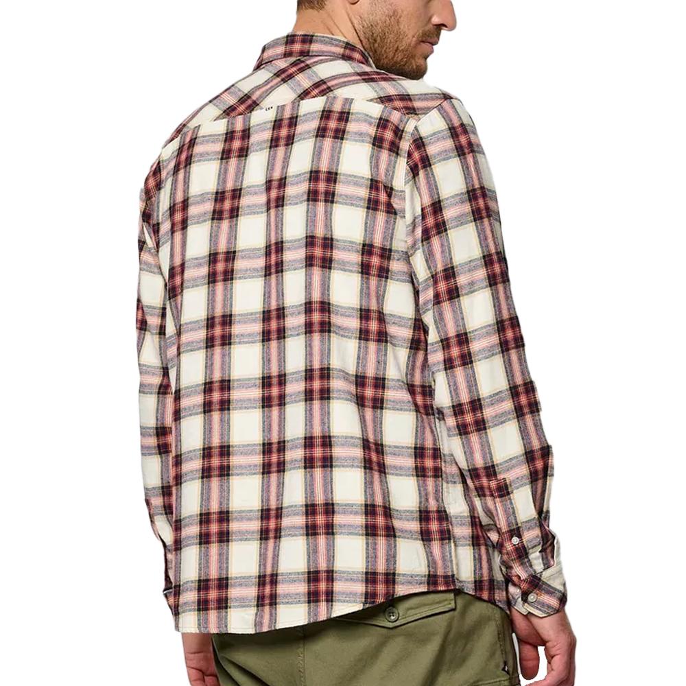 Chemise Manches Longues Beige/Rouge Homme Kaporal KIRK vue 2