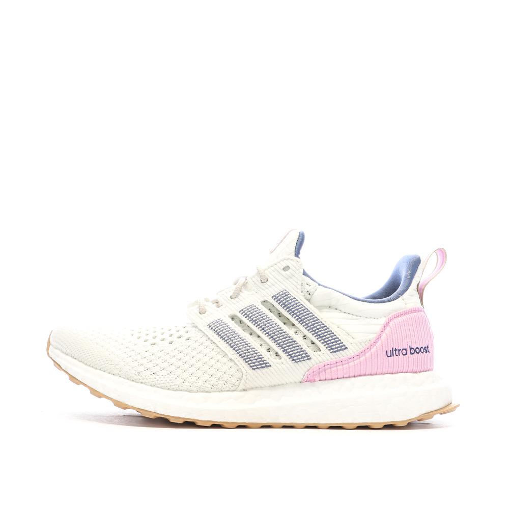 Chaussures de running Blanches/Bleu Femme Adidas Ultraboost pas cher