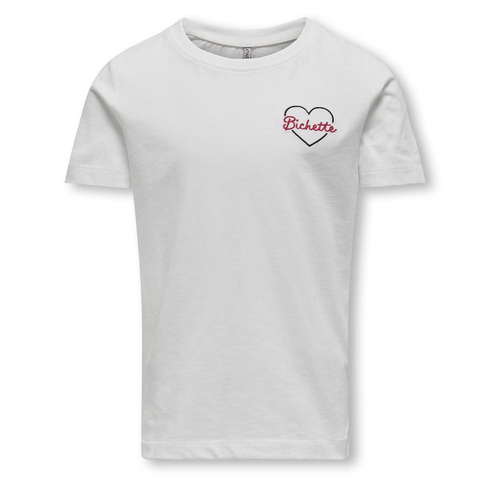 T-Shirt Blanc Fille Kids ONLY Kogbeate pas cher