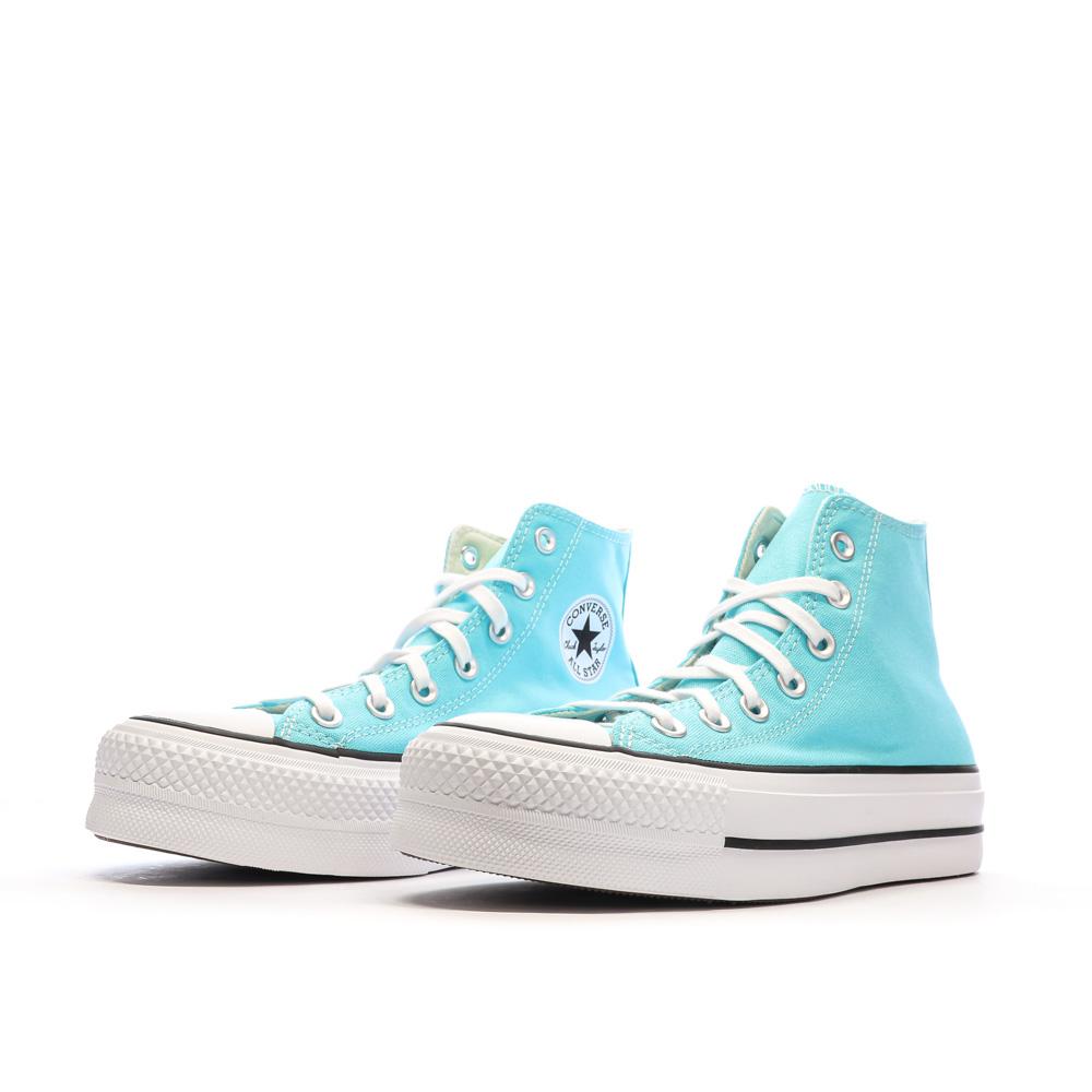 Baskets Turquoises Femme Converse Chuck Taylor All Star Lift vue 6