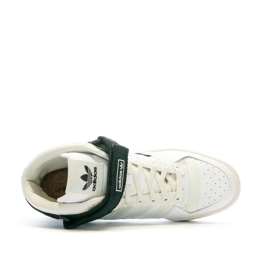 Baskets Blanches Mixte Adidas Forum Mid Parley vue 4
