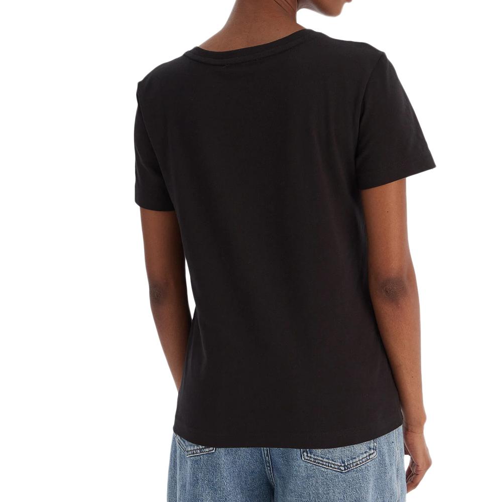 T-Shirt Noir Femme Calvin Klein Jeans Archive LV047B205G vue 2