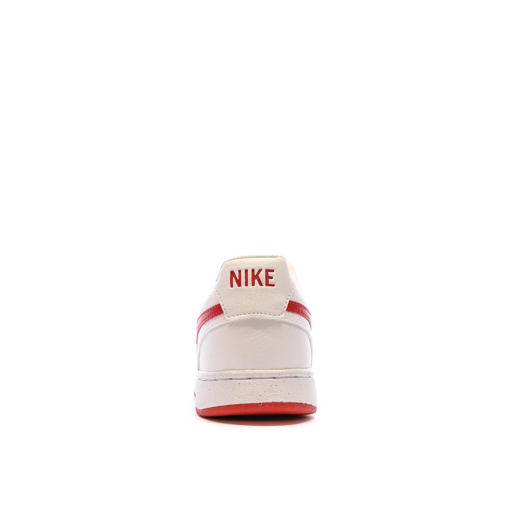Baskets Blanches/Rouges Homme Nike Court Vision vue 3