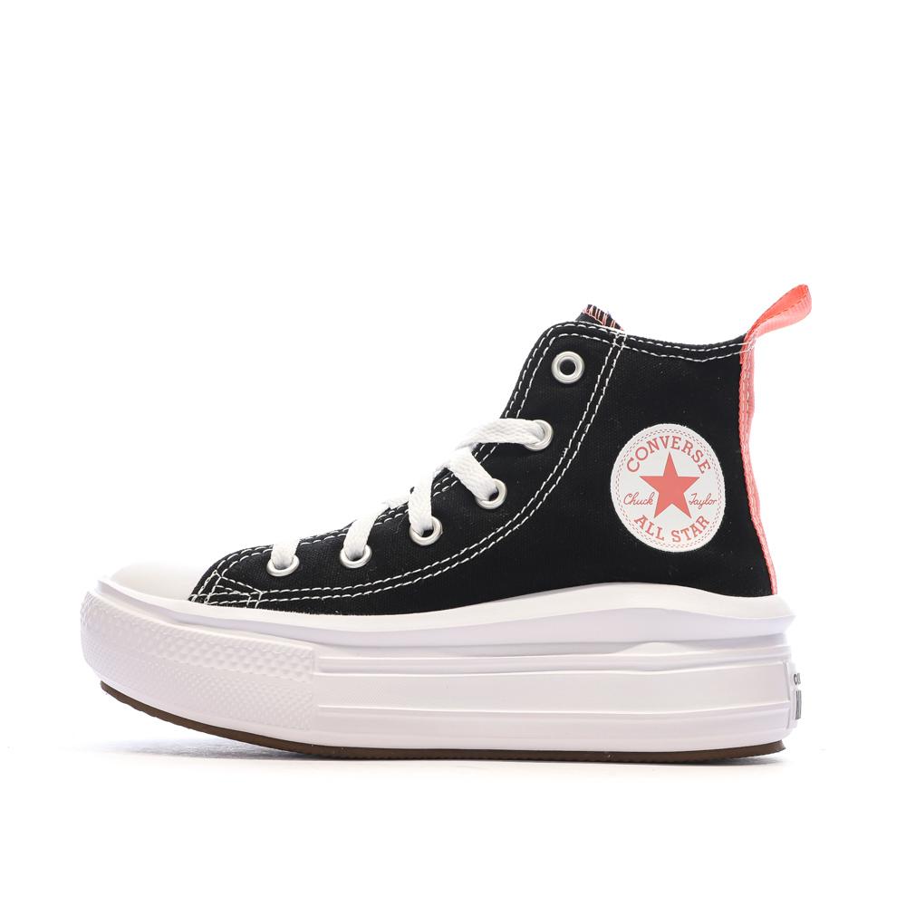 Baskets Noires Fille Converse Chuck Taylor All Star Move pas cher
