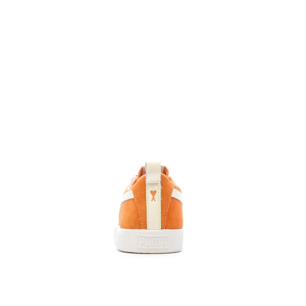 Baskets Orange Homme Puma Suede vue 3