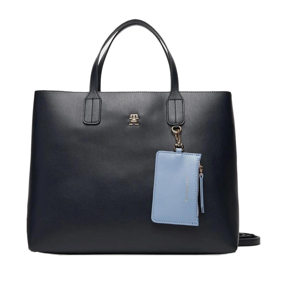 Sac à Main Marine Femme Tommy Hilfiger Icon Satchel pas cher
