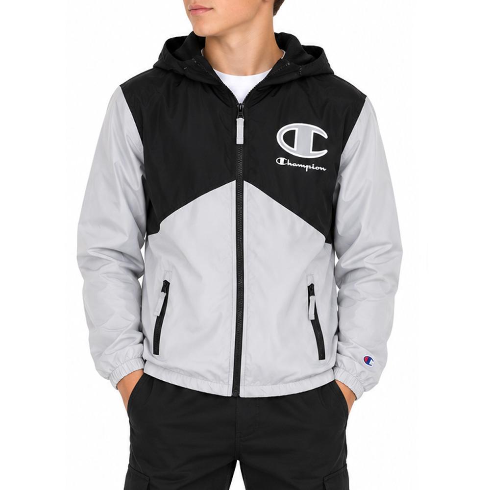 Veste Noire/Grise Garçon Champion Colorblocked pas cher