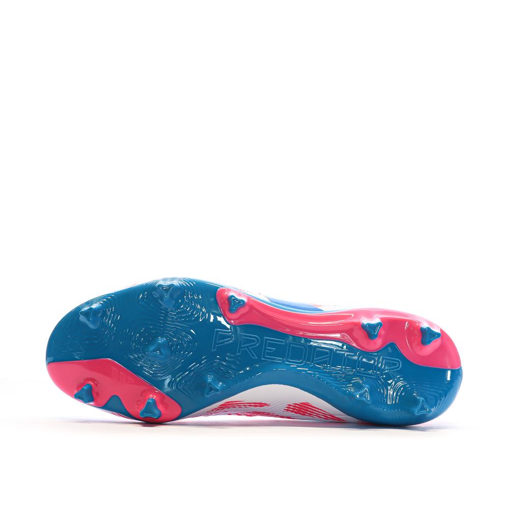 Chaussures de football Blanc/Bleu/Rose Homme Adidas Predator League vue 5