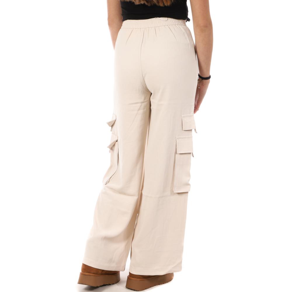 Pantalon Cargo Fluide Écru Femme Monday Premium 9978 vue 2