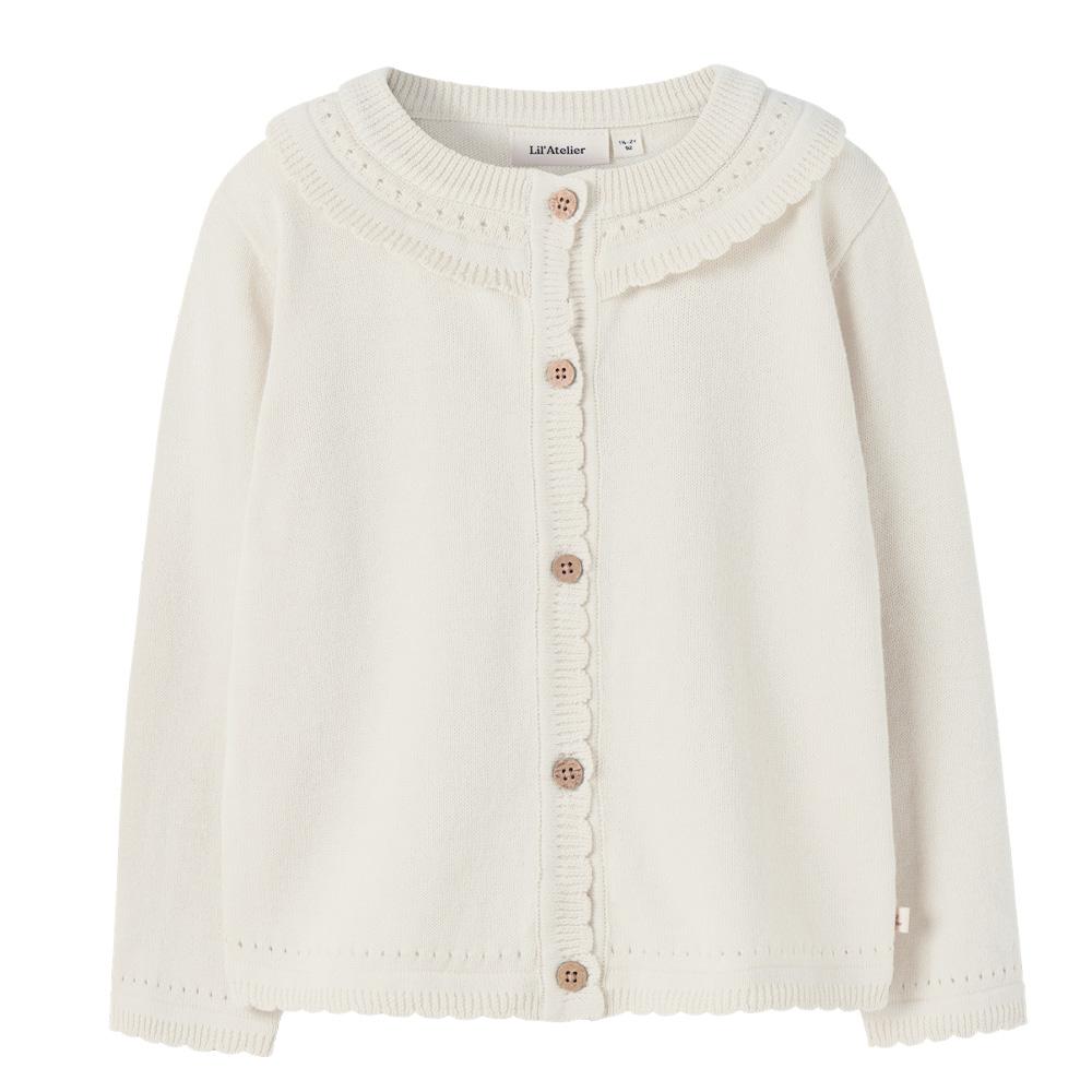 Lil Atelier Fhao Ecru Girls’ Cardigan affordable