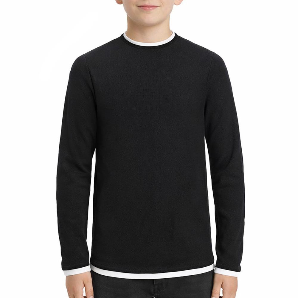 Jersey Jack & Jones Twinn Knit Neck Negro Niño barato