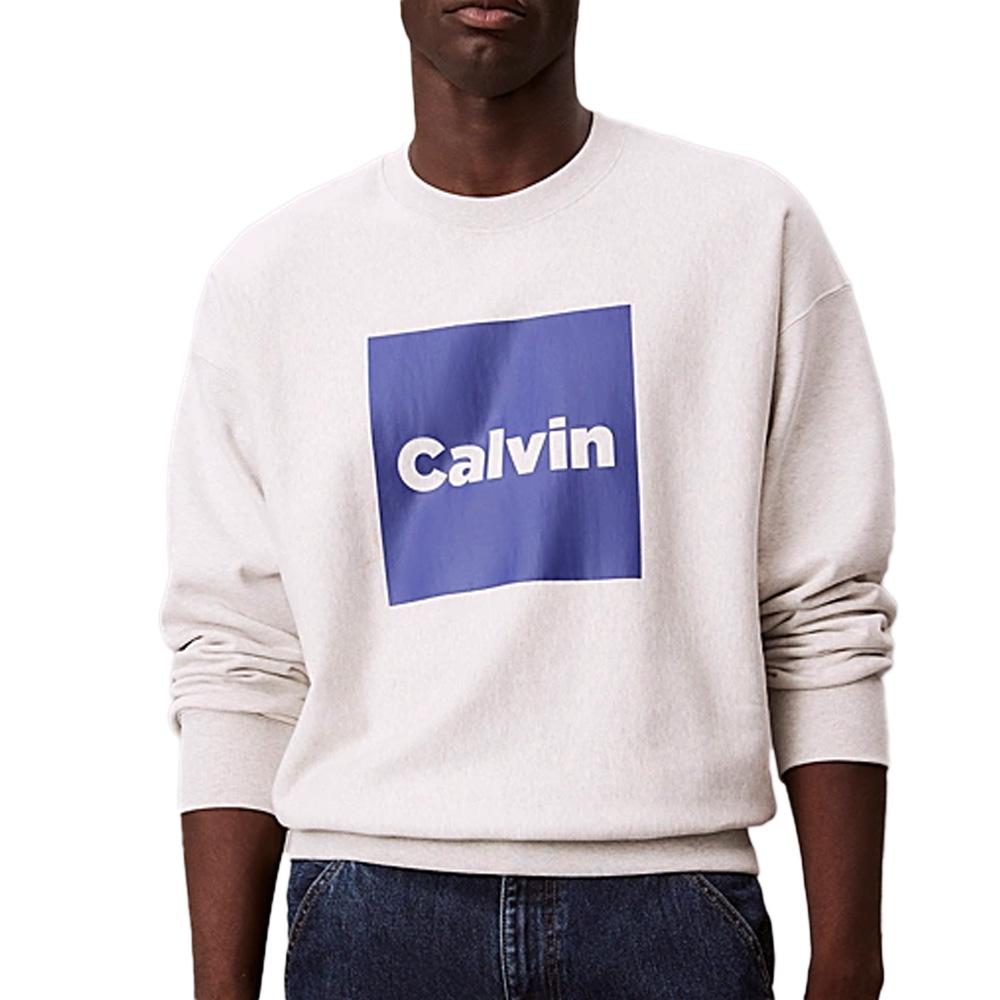 Sweat Gris/Bleu Homme Calvin Klein Jeans LV04RD216G pas cher