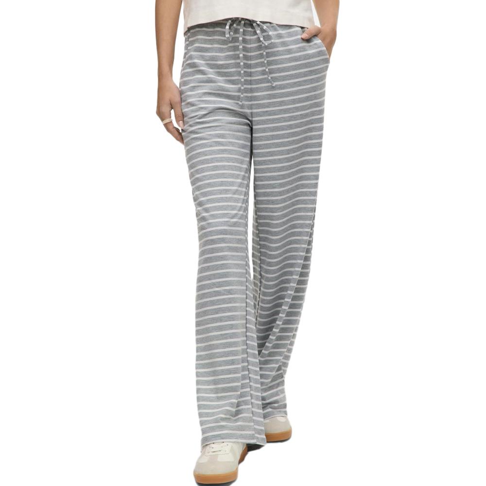 Pantalon Gris à rayures Femme Vero Moda Malma pas cher
