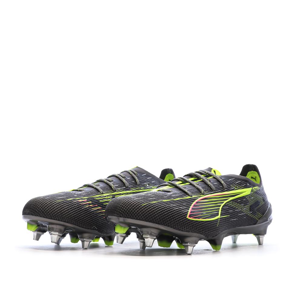 Chaussures de Foot Gris/Jaune Homme Puma Ultra 5 Ultimate MxSG vue 6