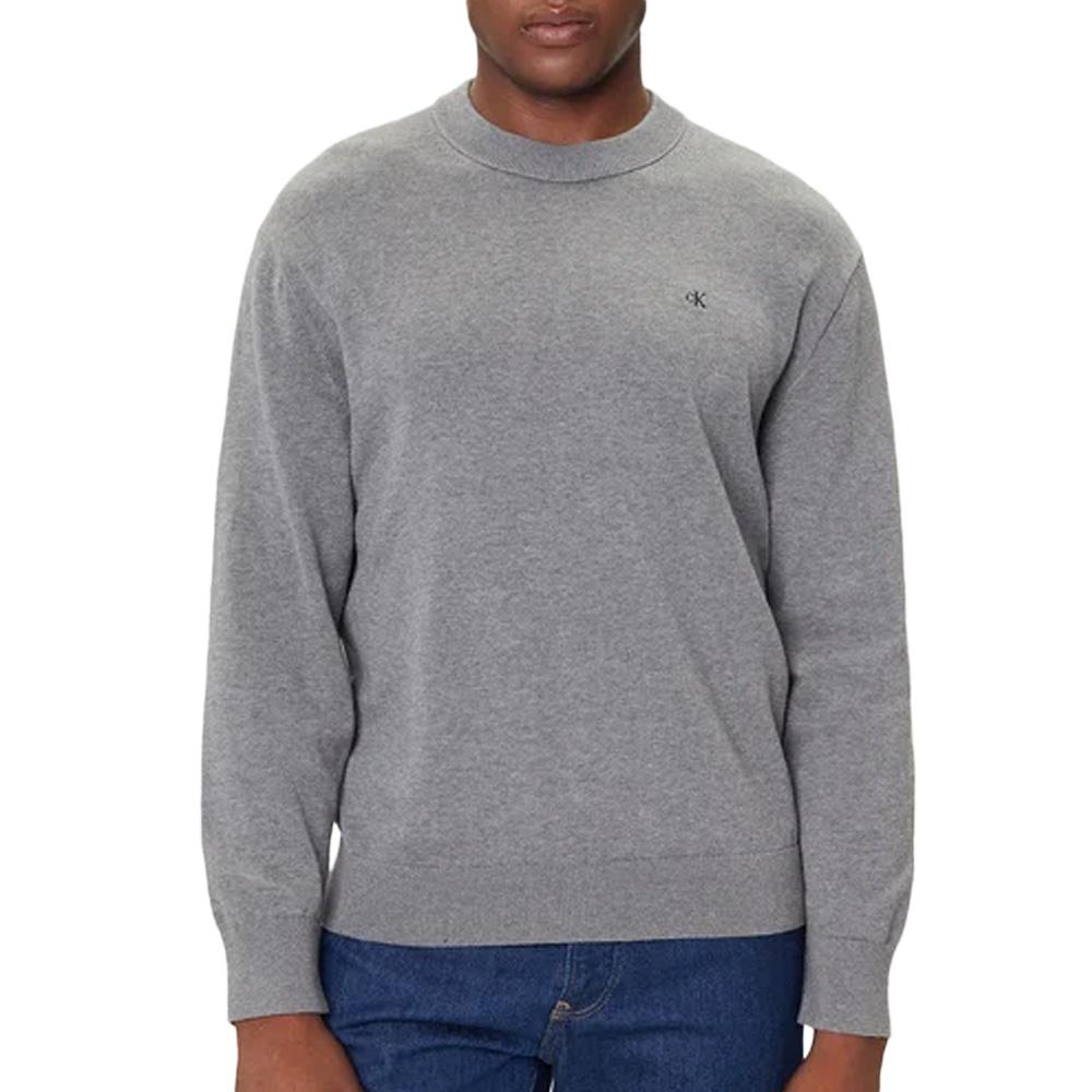 Sweat Gris Homme Calvin Klein Jeans Easy pas cher