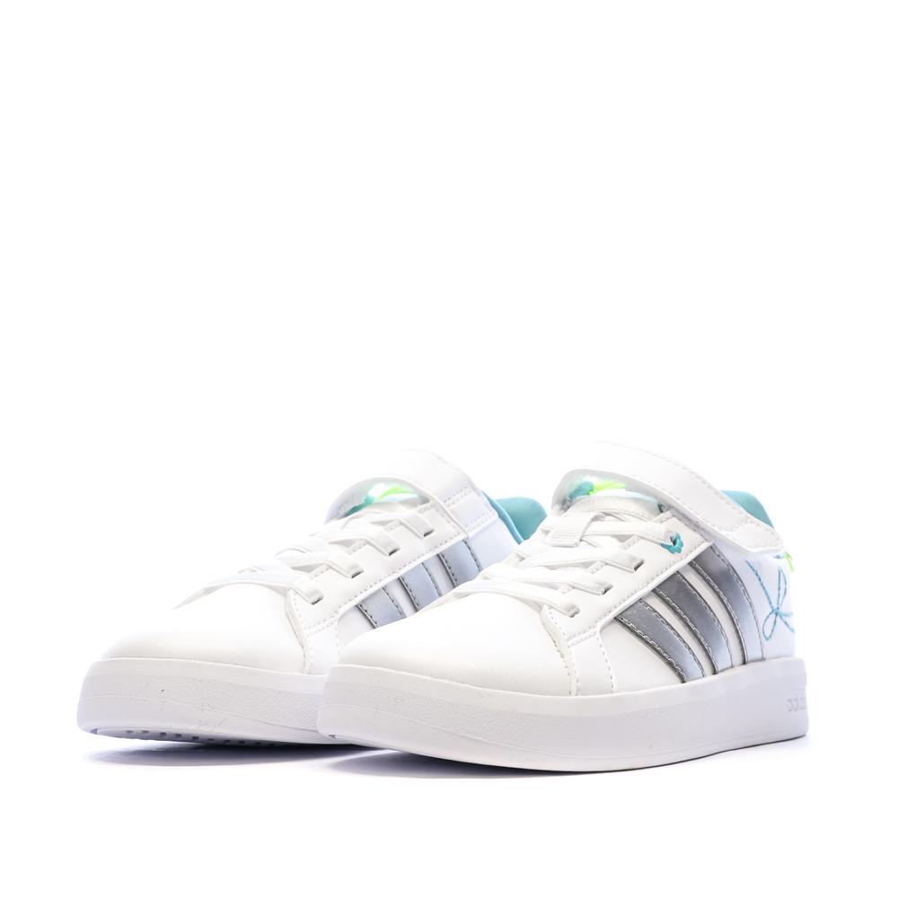 Baskets Blanche Fille Adidas Grand Court 3.0 Girls vue 6