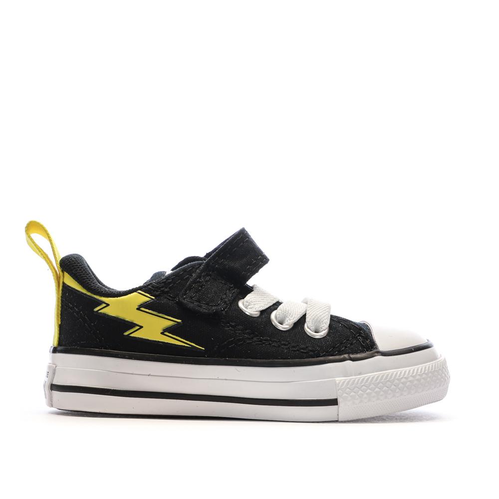 Baskets Noires/Jaunes Garçon Converse All Star Malden vue 2