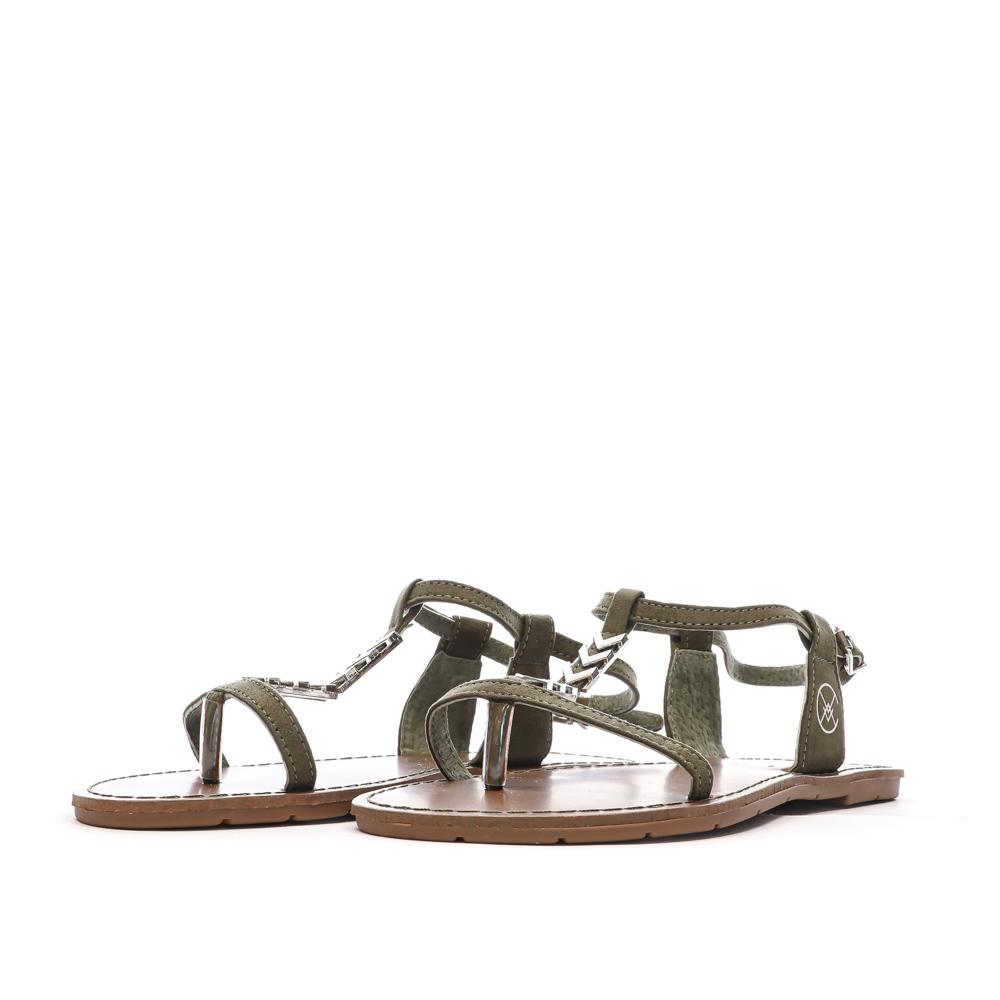 Sandales Kaki Femme Chattawak PETUNIA vue 5