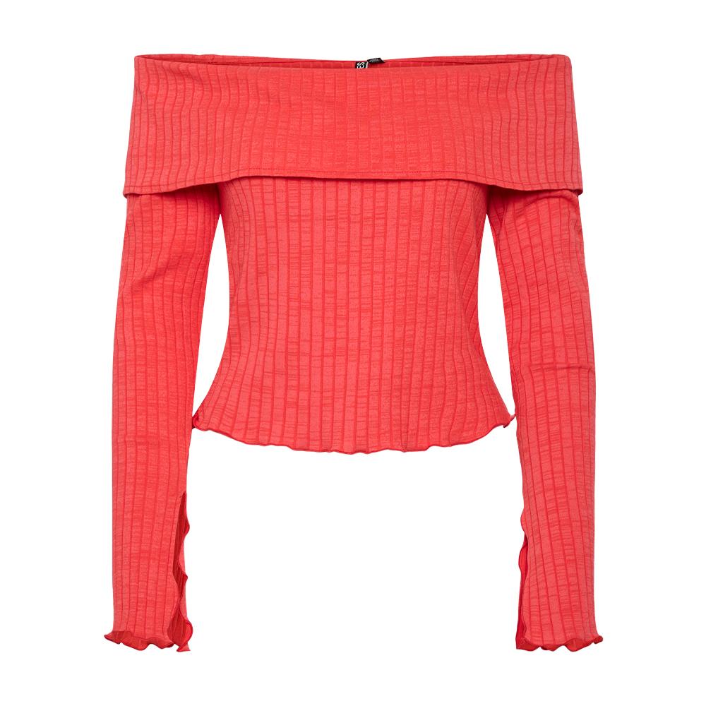 Pieces Jazmine Camiseta roja de mujer barato
