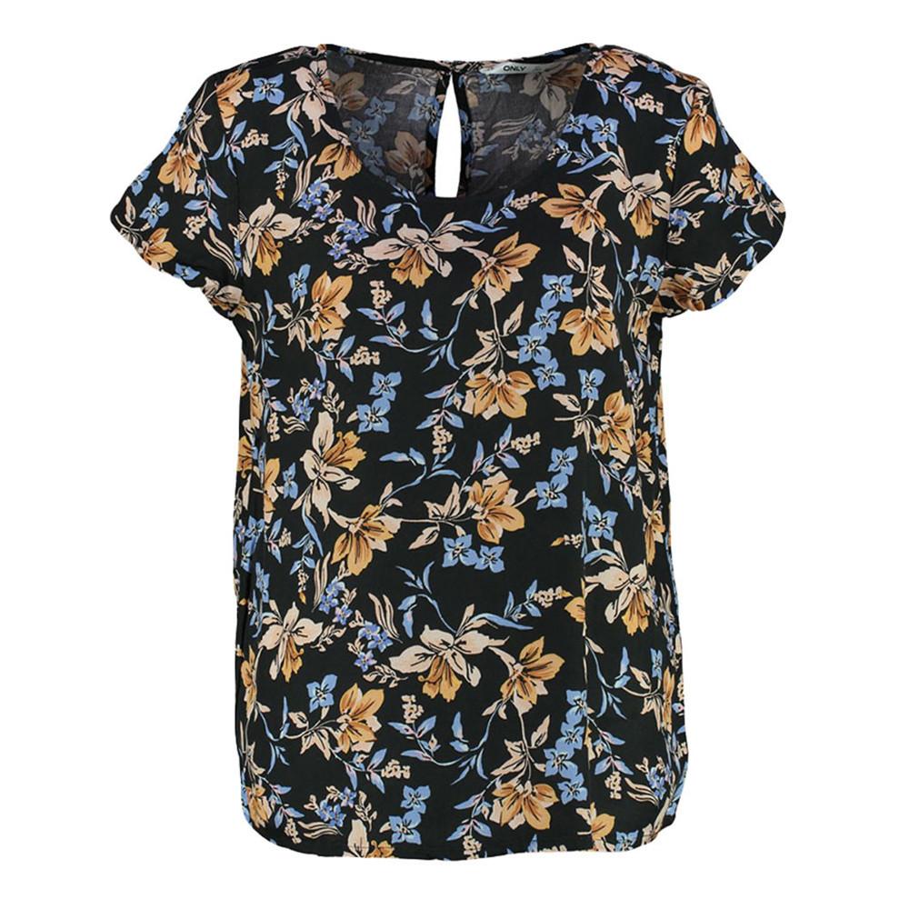 Blouse Noir à fleurs Femme Only Alma pas cher