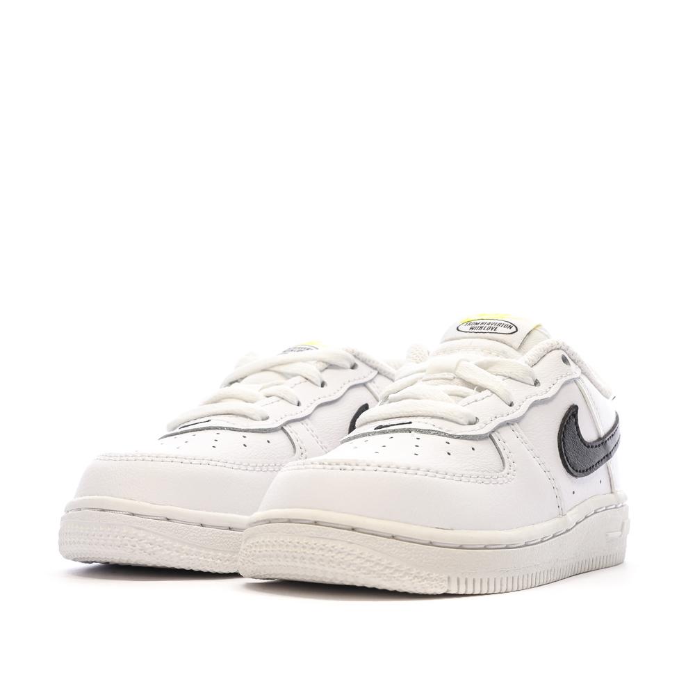Baskets Blanche/Jaune Fille Nike Force 1 Lv8 vue 6