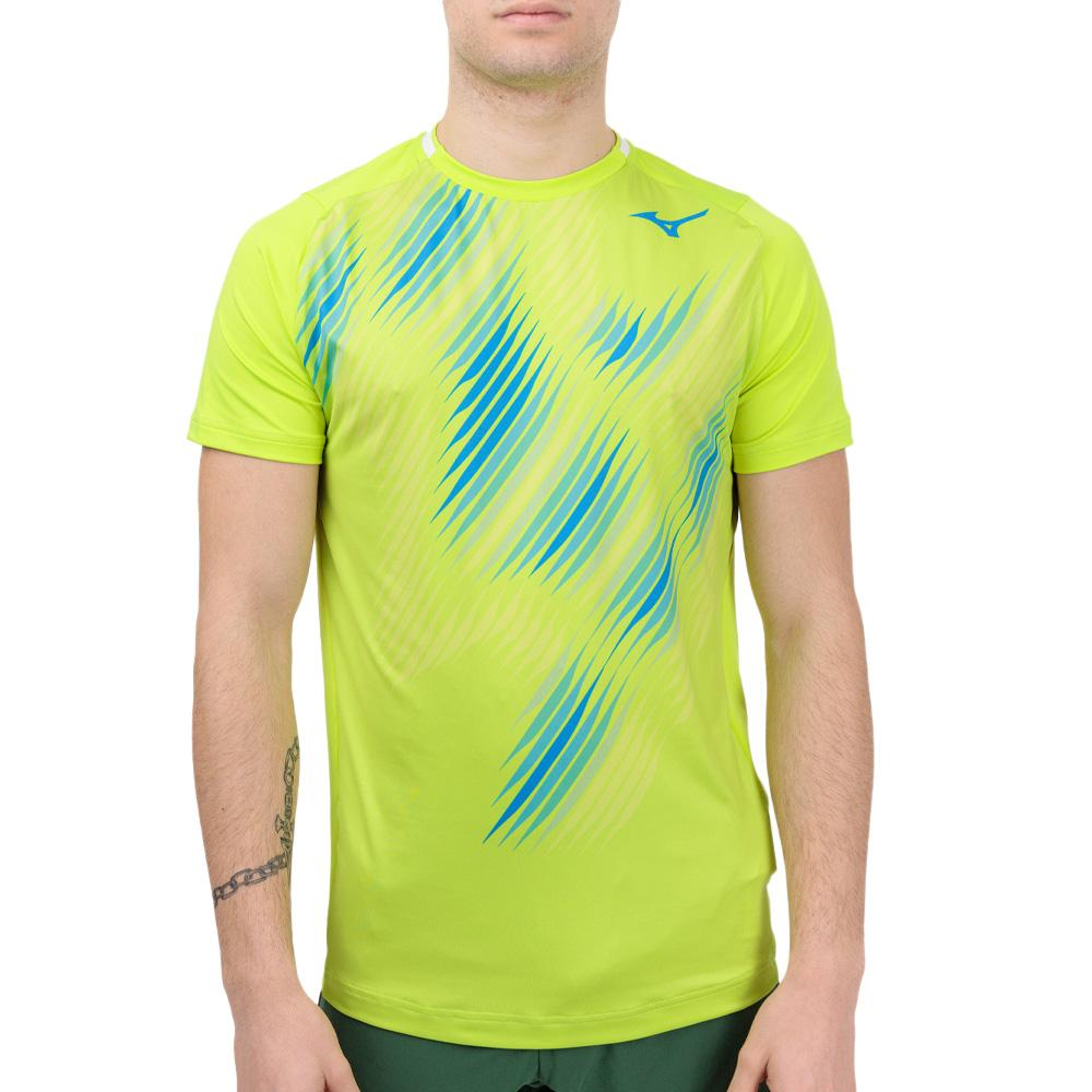 T-shirt de Sport Vert Pomme Homme Mizuno Shadow Graphic pas cher