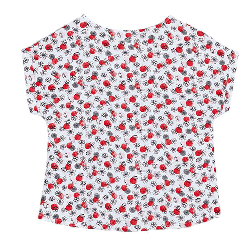 T-shirt Blanc à fleurs Fille Teddy Smith Toyala vue 2