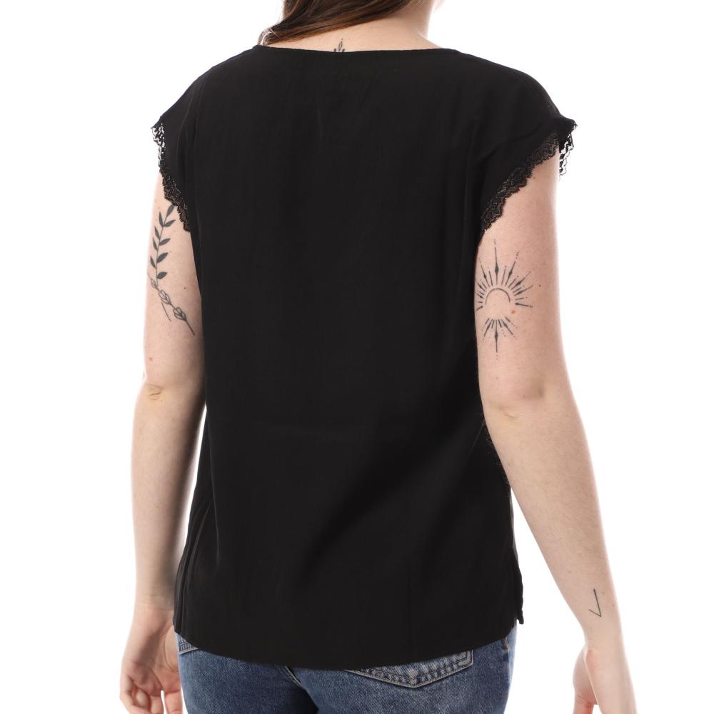 T-Shirt Noir Femme Only Pelina vue 2