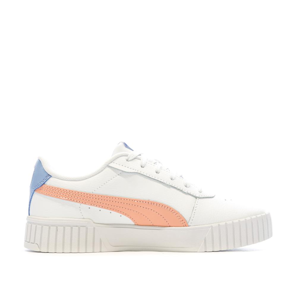 Baskets Blanches/Corail Femme Puma Carina 2.0 vue 2