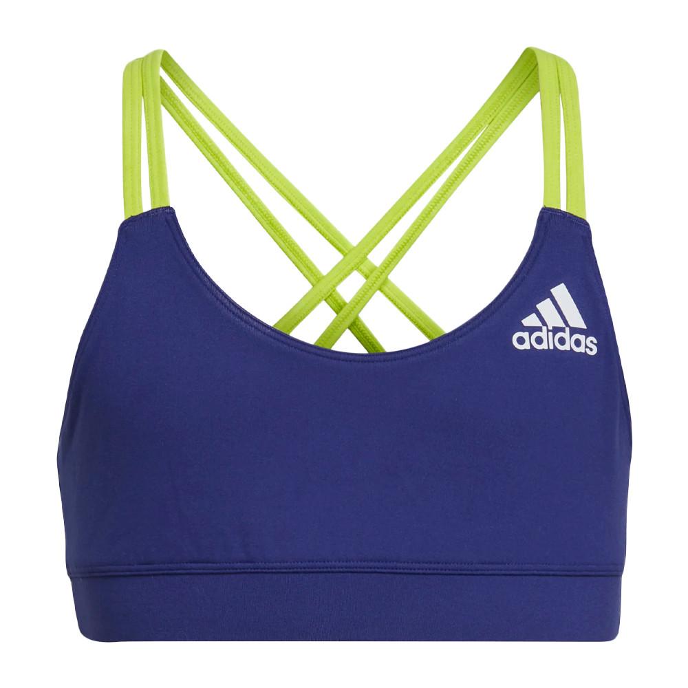 Brassière Marine/Vert Fille Adidas Yoga pas cher