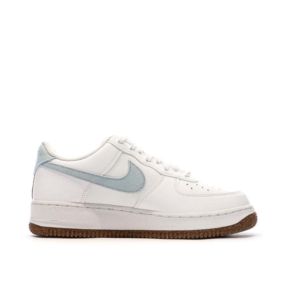 Baskets Blanches/Bleu Homme Nike Air Force 1 07 vue 2
