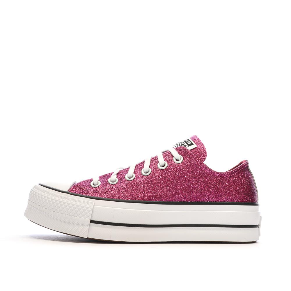 Baskets Roses Femme Converse Chuck Taylor All Star Lift A05438C pas cher