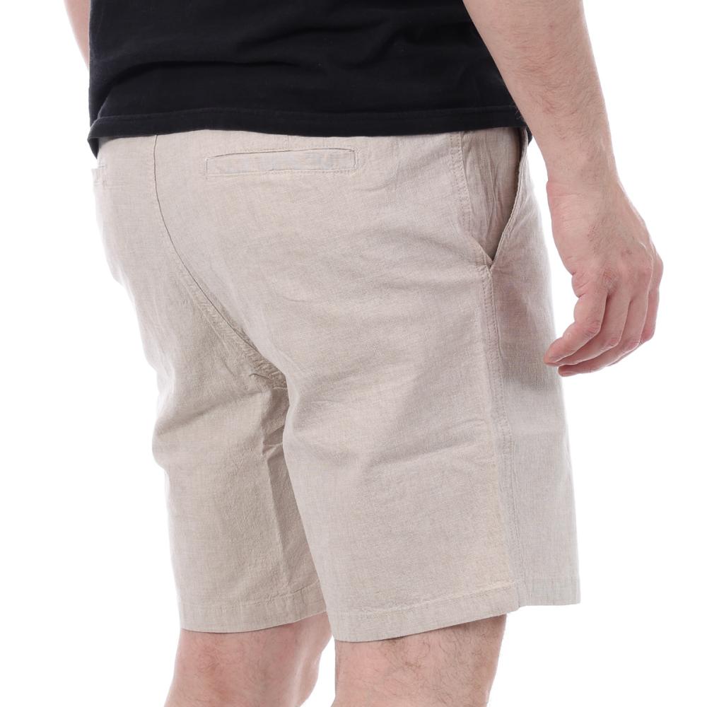 Short Beige Homme Teddy Smith linen vue 2